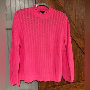 J. Crew Bold Pink Knit Top